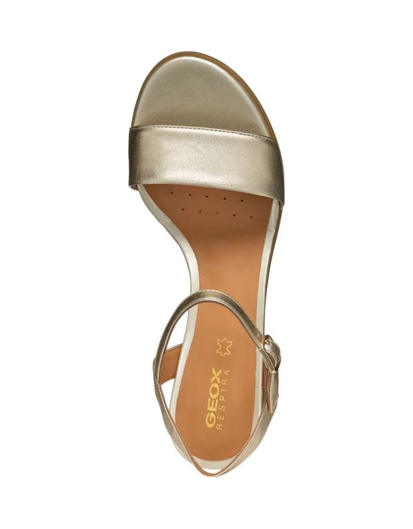 Outlet Sandales talon cuir or GEOX Sandales