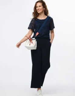 Online Top dentelle chic marine Chemisiers & Blouses|Hauts