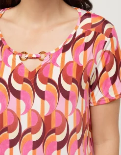 Fashion Top imprimé 70 rouge T-shirts|Hauts