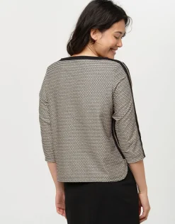 Fashion Top maille ample noir T-shirts|Hauts