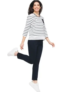 Clearance Top marinière blanc T-shirts|Hauts