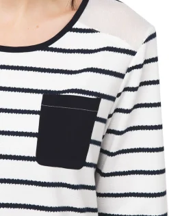 Clearance Top marinière blanc T-shirts|Hauts