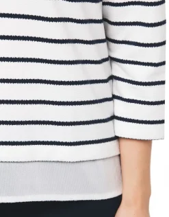Clearance Top marinière blanc T-shirts|Hauts