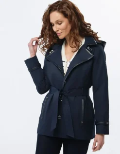 Clearance Trench court bleu marine Parkas|Parkas