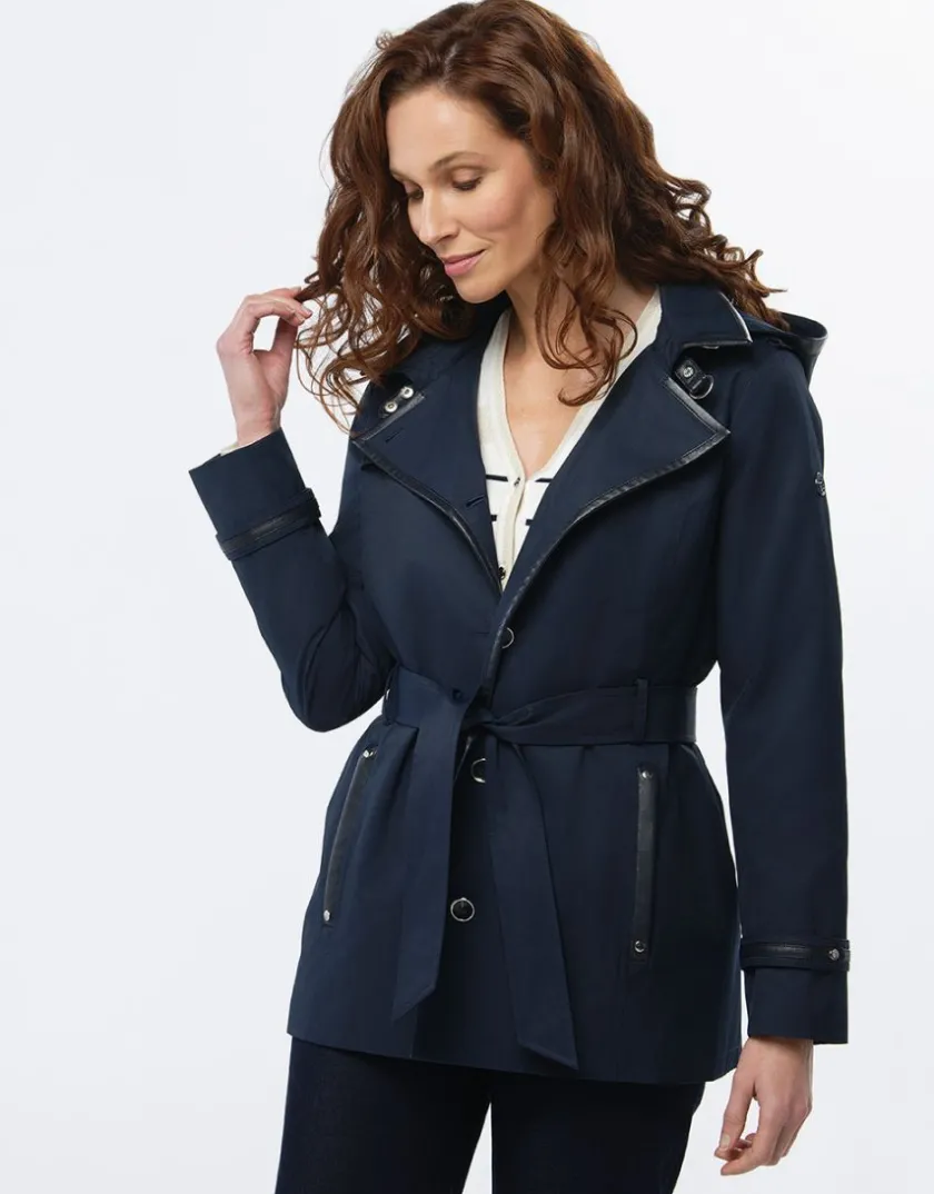 Clearance Trench court bleu marine Parkas|Parkas