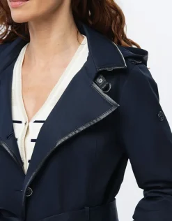 Clearance Trench court bleu marine Parkas|Parkas