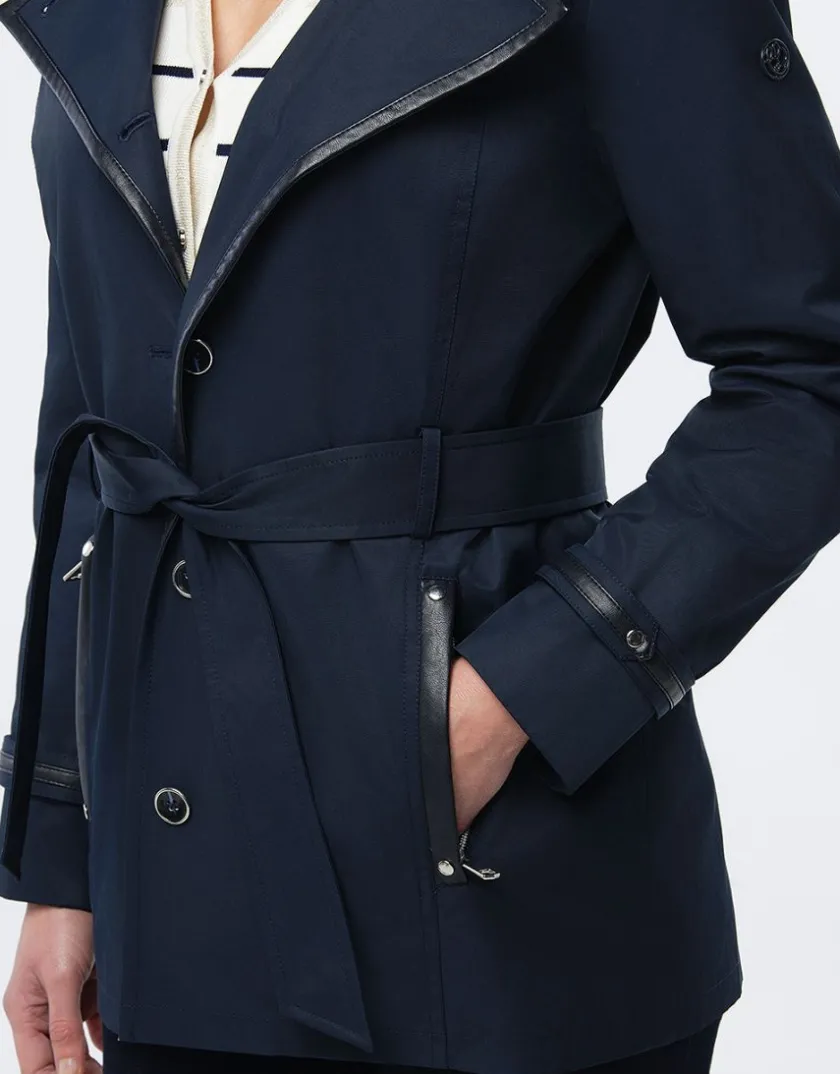 Clearance Trench court bleu marine Parkas|Parkas