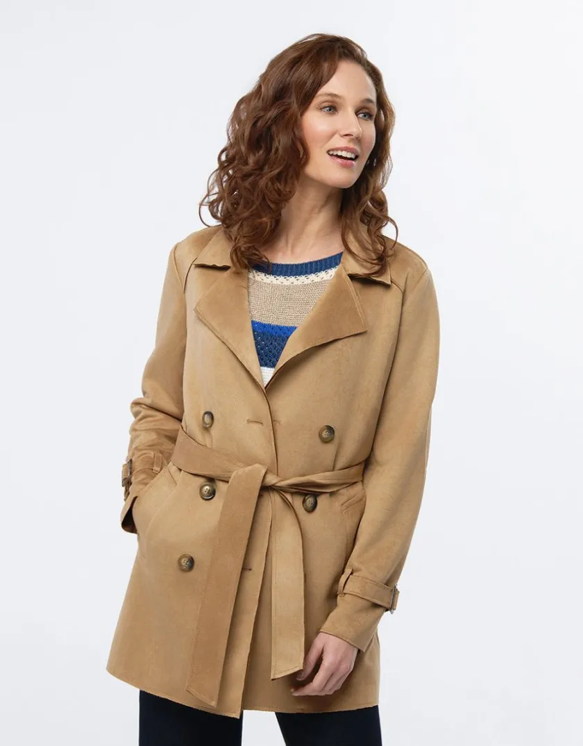 New Trench suédine beige Parkas|Parkas