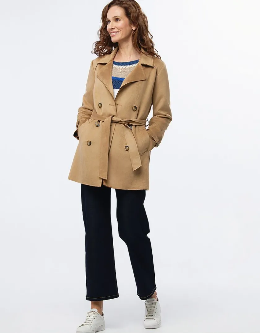 New Trench suédine beige Parkas|Parkas