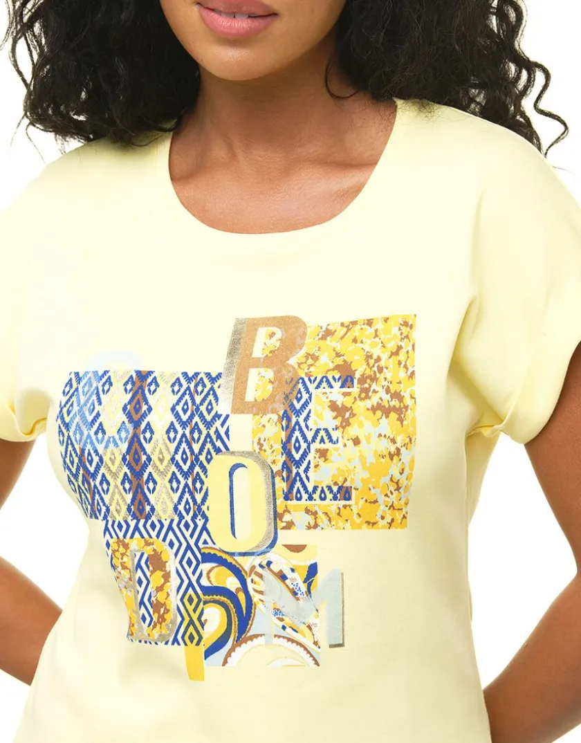 Sale T-shirt 100% coton jaune T-shirts|Hauts