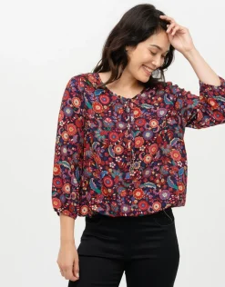 Discount T-shirt ample fleurs roug T-shirts|Hauts