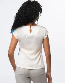 Clearance T-shirt beige motif T-shirts|Hauts