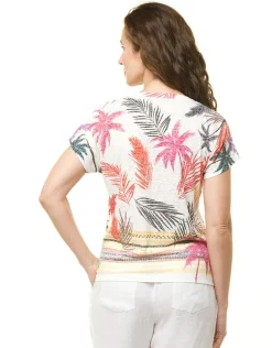 Fashion T-shirt blanc imprimé T-shirts|Hauts