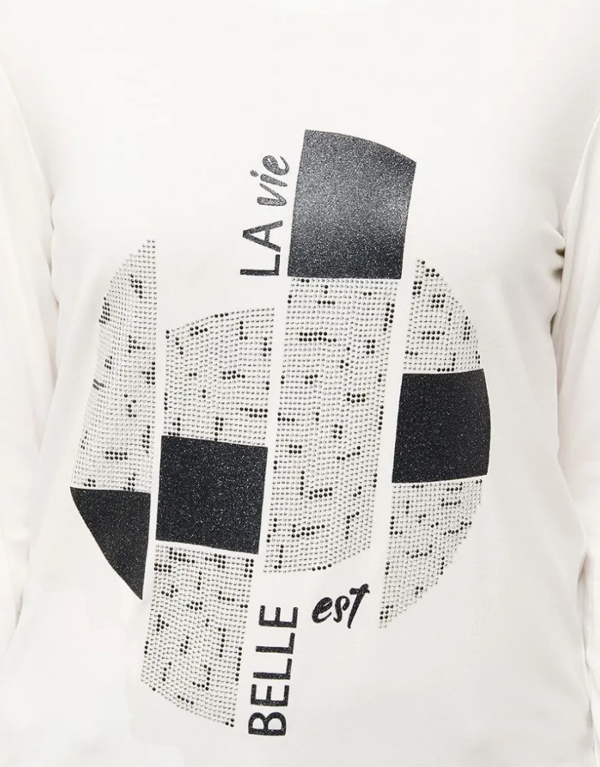 Online T-shirt blanc imprimé T-shirts|Hauts