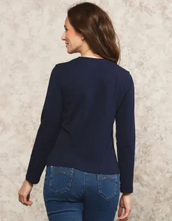 Fashion T-shirt bleu coton T-shirts|Hauts