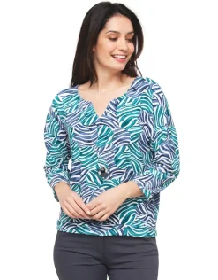 Sale T-shirt bleu et vert T-shirts|Hauts