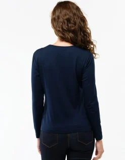 Sale T-shirt bleu imprimé T-shirts|Hauts