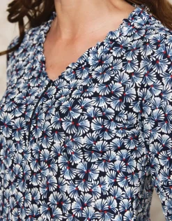 Online T-shirt bleu imprimé T-shirts|Hauts