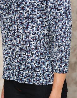 Online T-shirt bleu imprimé T-shirts|Hauts