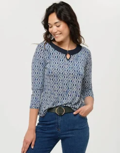 Hot T-shirt bleu motifs T-shirts|Hauts