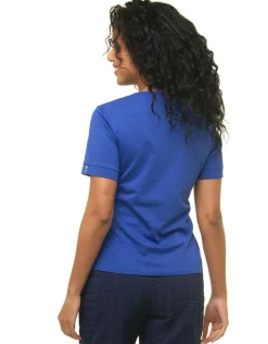 Hot T-shirt bleu roi coton T-shirts|Hauts