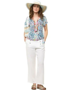 Clearance T-shirt bleu turquoise Hauts|T-shirts