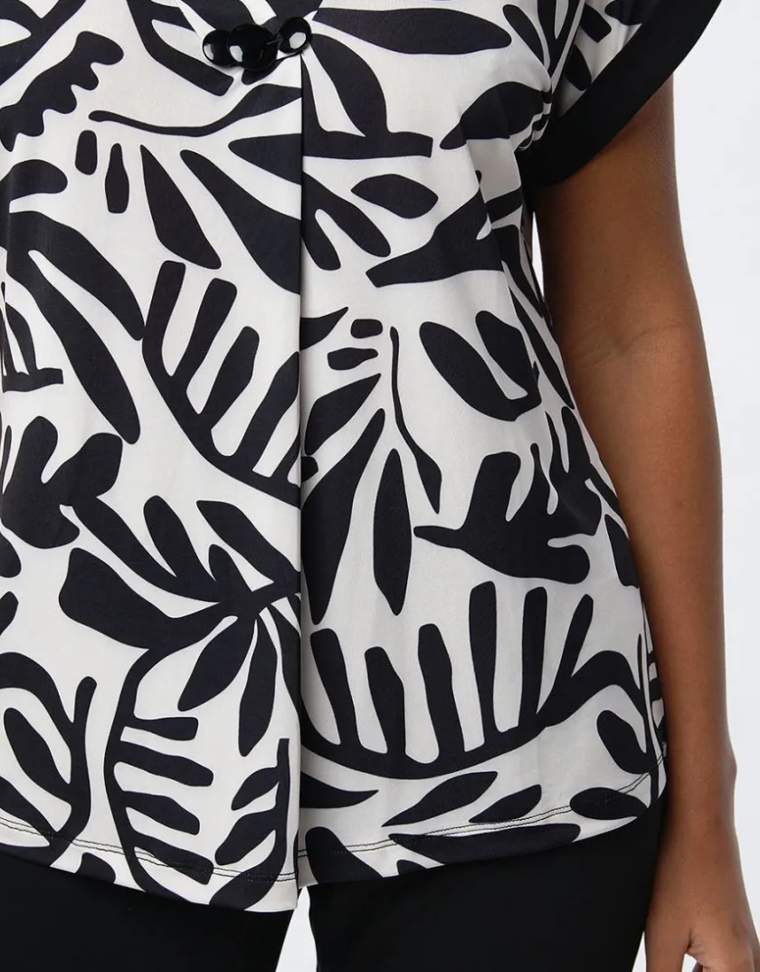 Hot T-shirt chic motif noir T-shirts|Hauts