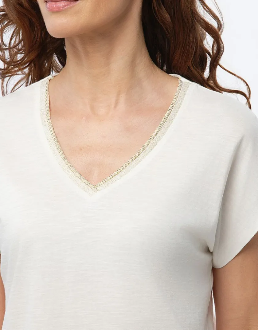Online T-shirt coton écru T-shirts|Hauts