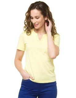Best T-shirt coton modal jaune T-shirts|Hauts