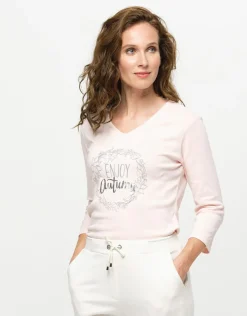 Discount T-shirt coton modal rose T-shirts|Hauts