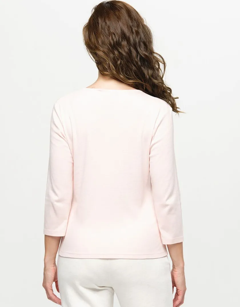 Discount T-shirt coton modal rose T-shirts|Hauts