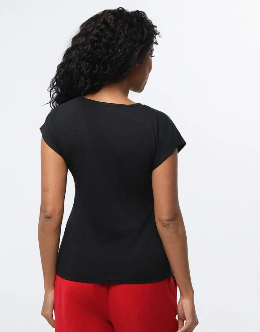 Online T-shirt coton noir T-shirts|Hauts