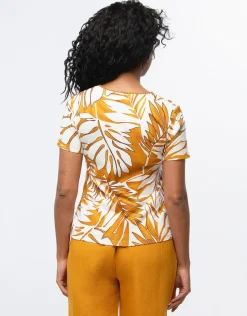 Best T-shirt coton ocre motif T-shirts|Hauts