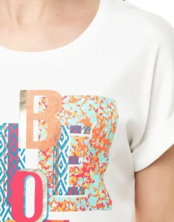 Online T-shirt écru 100% coton T-shirts|Hauts