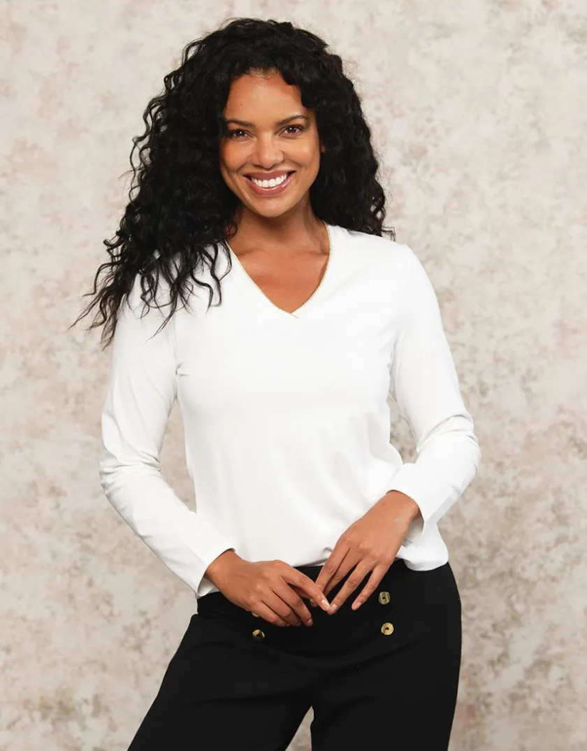 Discount T-shirt écru coton T-shirts|Hauts