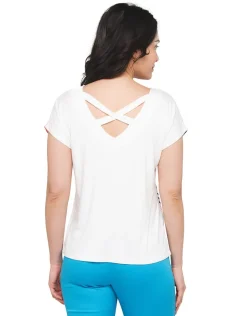 New T-shirt écru floral T-shirts|Hauts