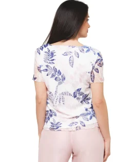 Fashion T-shirt dentelle blanc T-shirts|Hauts