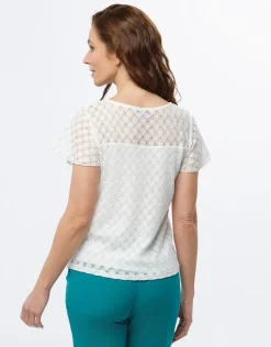 Discount T-shirt dentelle chic T-shirts|Hauts