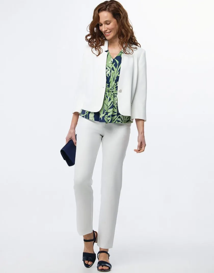 Clearance T-shirt drapé motif bleu T-shirts|Hauts