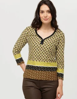 Clearance T-shirt droit jaune T-shirts|Hauts