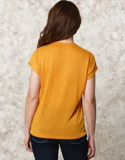 New T-shirt fluide ocre T-shirts|Hauts