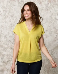 Online T-shirt fluide vert anis T-shirts|Hauts