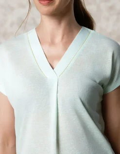 New T-shirt fluide vert clair T-shirts|Hauts