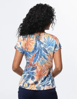 Online T-shirt imprimé à strass T-shirts|Hauts
