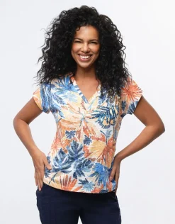Online T-shirt imprimé à strass T-shirts|Hauts