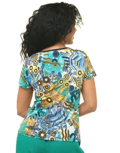 Hot T-shirt imprimé bleu T-shirts|Hauts