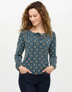 Discount T-shirt imprimé bleu T-shirts|Hauts