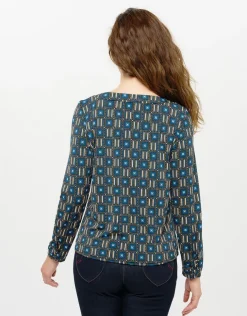 Discount T-shirt imprimé bleu T-shirts|Hauts