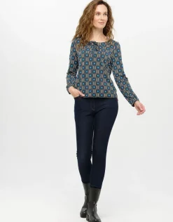 Discount T-shirt imprimé bleu T-shirts|Hauts