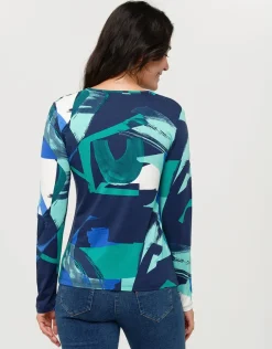 Best T-shirt imprimé bleu vert T-shirts|Hauts